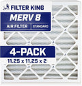 Filter King 11.25x11.25x2 Air Filter | 4-PACK | MERV 8 HVAC Pleated A/C Furnace by FilterKing