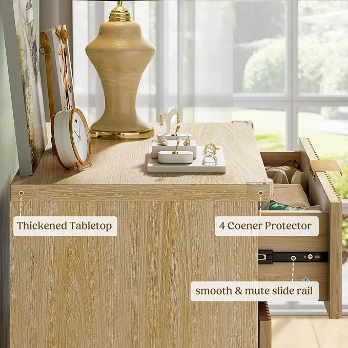 Lulive Dresser for Bedroom Wood Tall Dressers Drawers, Fluted Modern Dresser 5 - Image 5