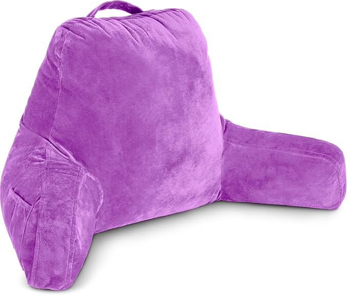 Husband Pillow Light Purple, Original Reading Pillow in Bed Rest Chair by HusbandPillow