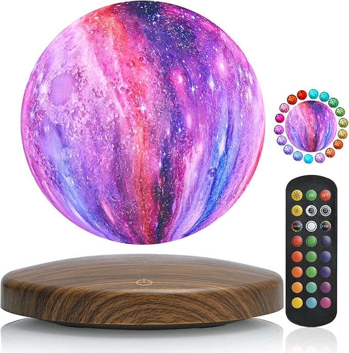 Levitating Moon Lamp, 18 Colors Galaxy Lamp by GROPINFLY