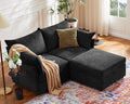 ABCASA Luxury Modular Sectional Sofa, L-Shaped 3-Seat Couch by ABCASA