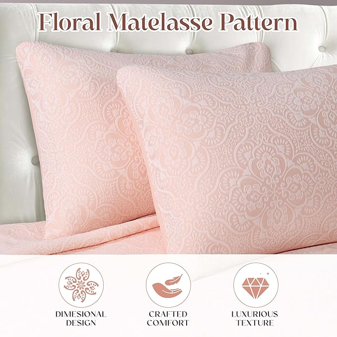Superior 3 Piece Bedspread Set, Home Bed Decor, Decorative Bed Spread, 2 Pillow - Image 3