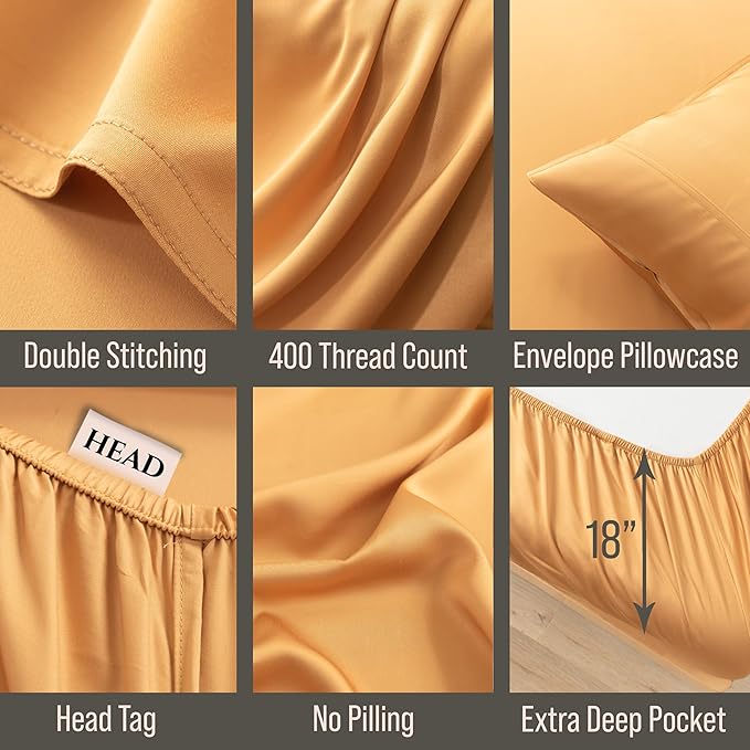 Bella Coterie Luxury Bamboo Viscose Queen Size Sheet Set | 100% Organically - Image 3