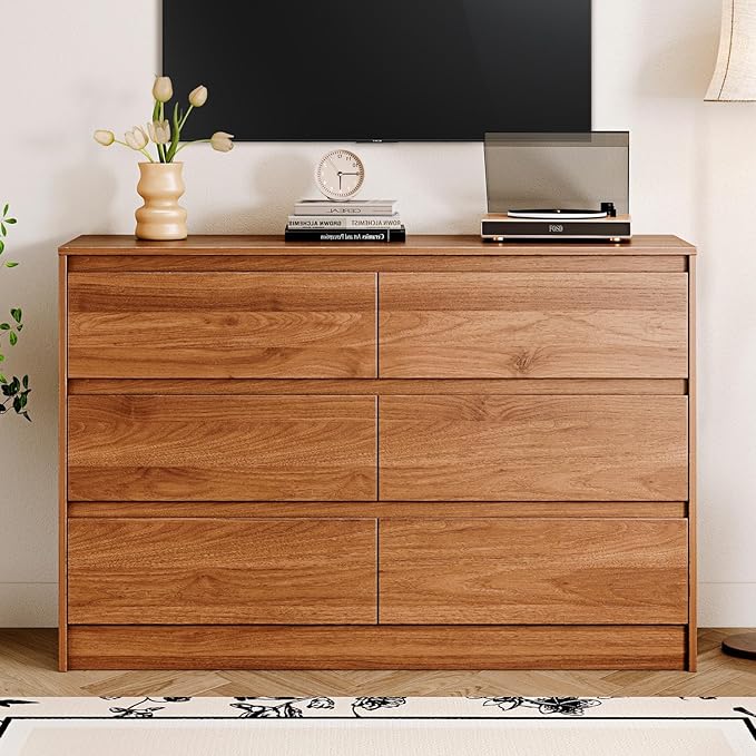 6 Drawer Dresser, Wooden Bedroom Drawer Dresser - Image 8
