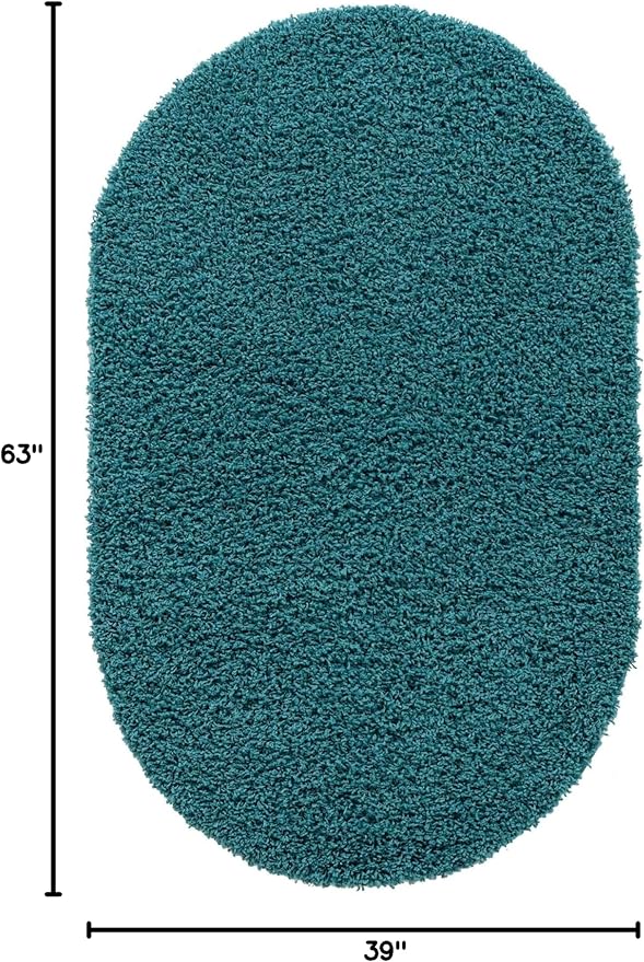 Unique Loom Solid Shag Collection Area Rug - Image 2