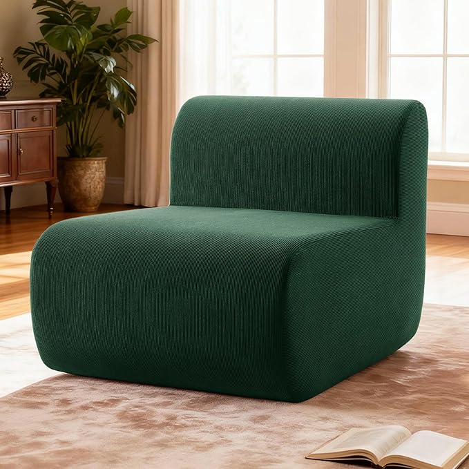 Single Boneless Chairs, Fireside Beanbag Chair Upholstered Cloud Sofa Chair by GJQFurniture