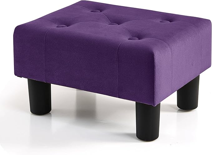 BRIAN & DANY Small Foot Stool, Velvet Foot Stools by BRIANDANY