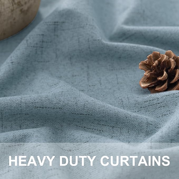 Light Blue Room Darkening Curtains - Image 2
