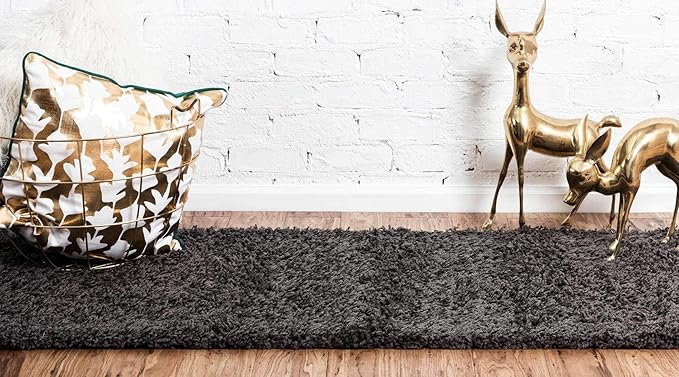 Unique Loom Solid Shag Collection Area Rug - Image 3