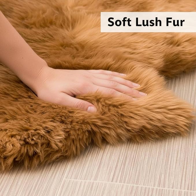 Long 2x6 Sheespkin Rug Runner - Image 5