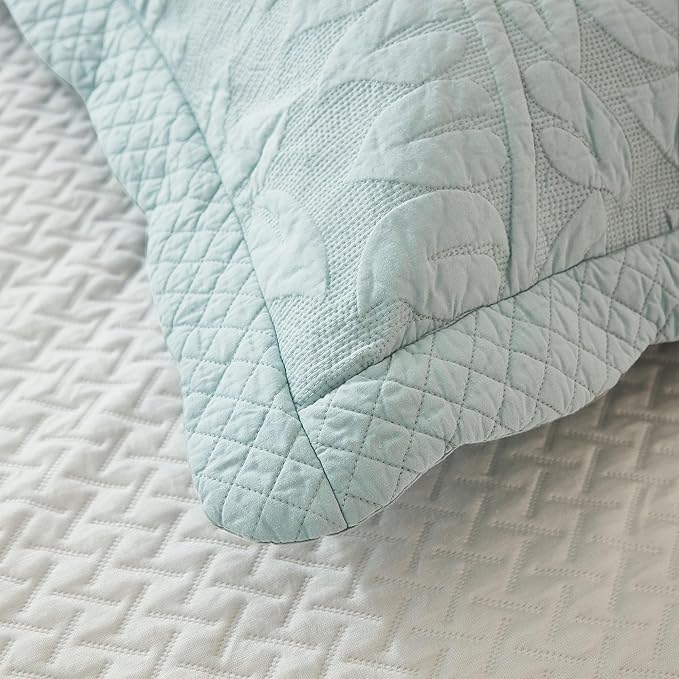 MarCielo 3-Piece 100% Cotton Oversized Bedspread Lightweight Quilt Coverlet - Image 8