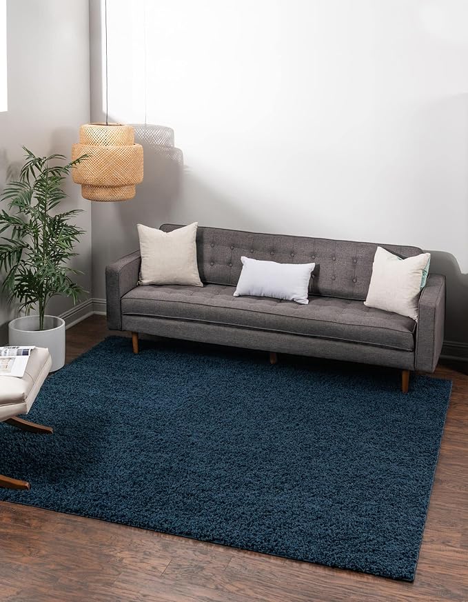 Unique Loom Solid Shag Collection Area Rug - Image 3