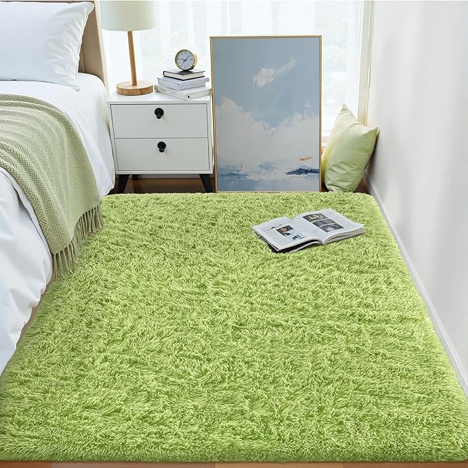 OLANLY Area Rugs for Living Room Bedroom, Machine Washable 4x5.9 ft Soft Fluffy - Image 4