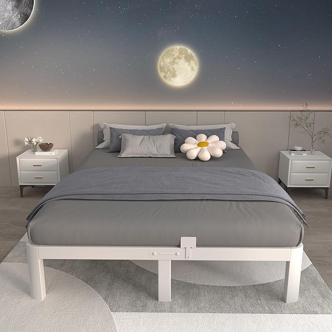 ITIMIDI 10 Inch Full White Bed Frames - Image 5
