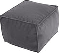 MeMoreCool Square Stuffed Pouf Ottoman Foot Rest, Corduroy Floor Pouf Foot Stool by MeMoreCool