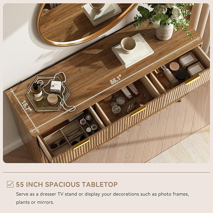 CARPETNAL Fluted 7 Drawer Dresser - Image 7