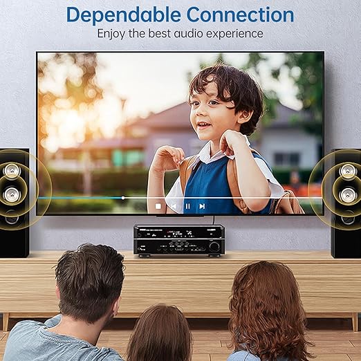 Sjorks RCA Cable 10ft, 2RCA Male to 2RCA Male, Audio Stereo Subwoofer Cable - Image 6