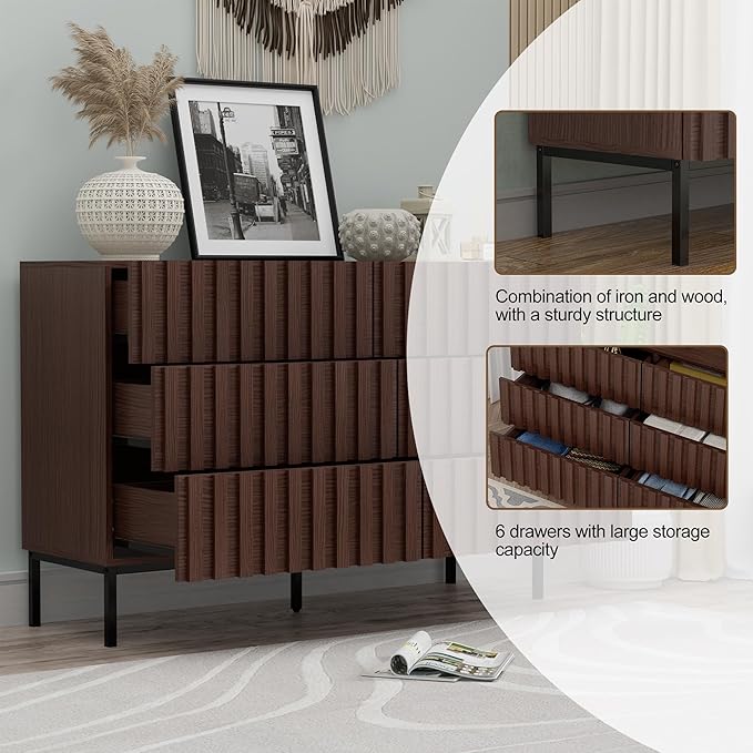 UEV Fluted Dresser for Bedroom - Image 7