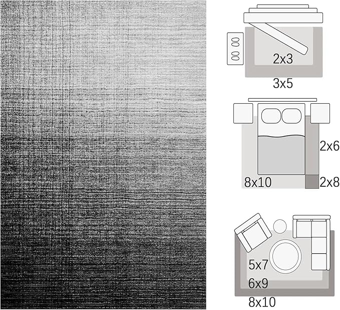 Area Rugs 8x10, Machine Washable Rugs - Image 2