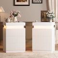 Nightstand Set of 2 for Bedroom, LED Nightstand by BOXACTION