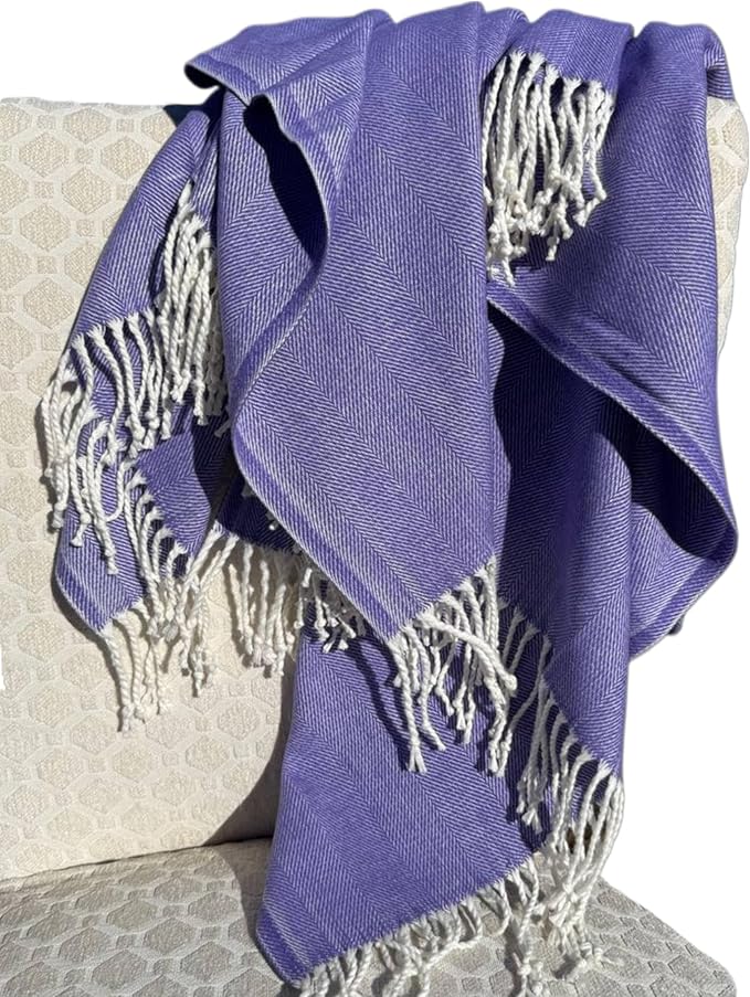 Alashan Cotton Acrylic Adirondack Herringbone Woven Throw - Image 3