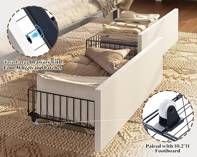 AMERLIFE King 47.2" H Bed Frame - Image 6