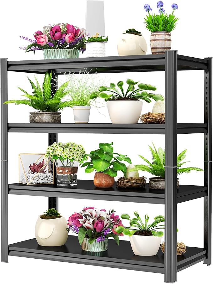 54'' Storage Shelves, Garage Metal Shelving Unit, Adjustable, Double-Layer by Beaunatixx