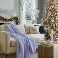 Cloud Scape Linen 100% Cotton Throw Blanket 50x70 Lavender Blue, Luxury by CloudScapeLinen
