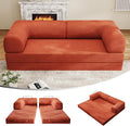 5-in-1 Folding Convertible Sofa Bed, 78 Inch Oversized Corduroy Upholstered by Selyteramy