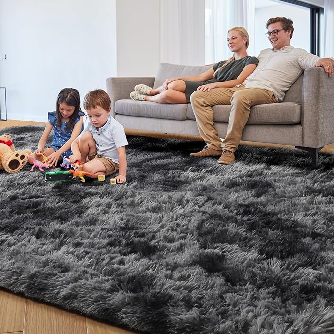 PAGISOFE Abstract Shaggy Area Rug 6x9 Feet, Plush Fluffy Rugs - Image 7