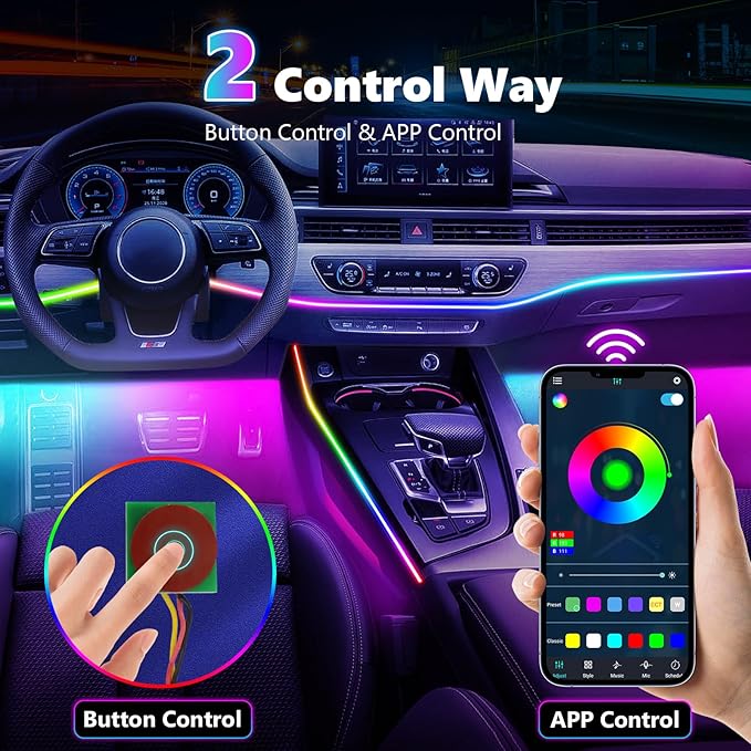 Acrylic Interior Car Light, AMKI Car LED Strip Light - Image 6