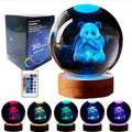 Panda Crystal Ball Lamp, 3.15 inch 3D K9 Crystal Ball Panda Night Light by Conalisk