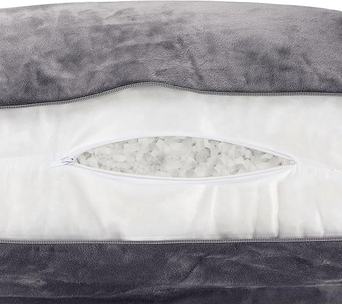 Husband Pillow Dark Grey, Standard+ Original Reading Pillow in Bed Rest Chair - Image 9
