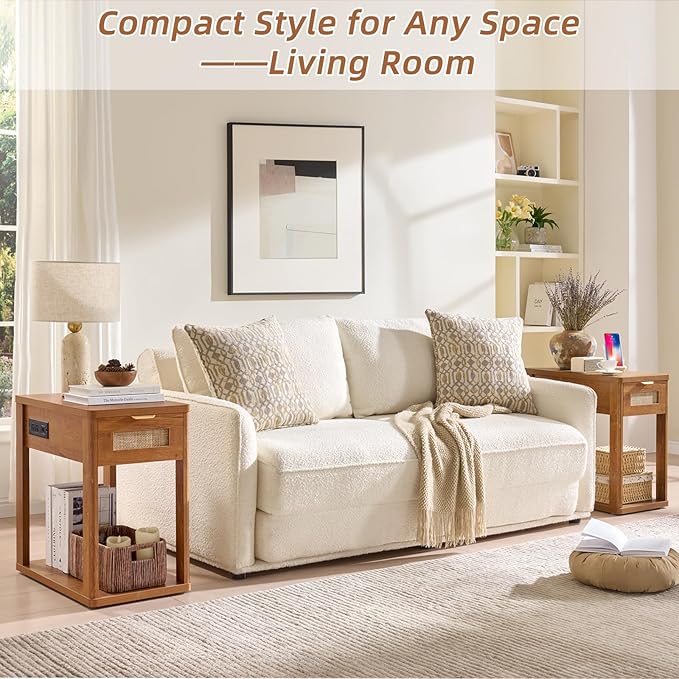 LEYAOYAO Narrow Side Table Set 2 - Image 5