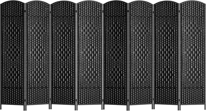 FDW Room Divider 8 Panel Folding Privacy Divider 6 Ft Indoor Wall Divider by FDW