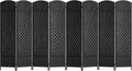 FDW Room Divider 8 Panel Folding Privacy Divider 6 Ft Indoor Wall Divider by FDW