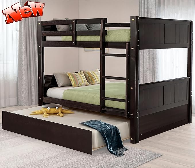 STERXONE Best Thicken Solid Wood Full Over Bunk Bed by Unknown
