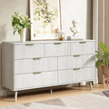 CARPETNAL Fluted 7 Drawer Dresser by CARPETNAL