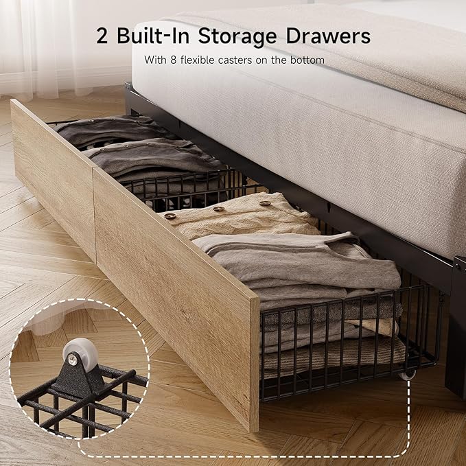 ONBRILL Twin Daybed with Trundle, Twin to King Daybed with Pop up Trundle - Image 6