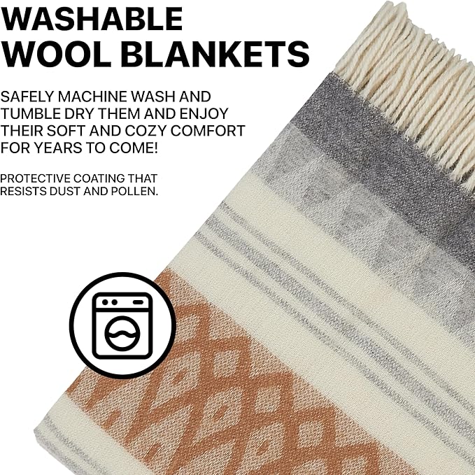 | Wool Blanket/Throw | 100% New Zealand Wool | Perfect - Image 7