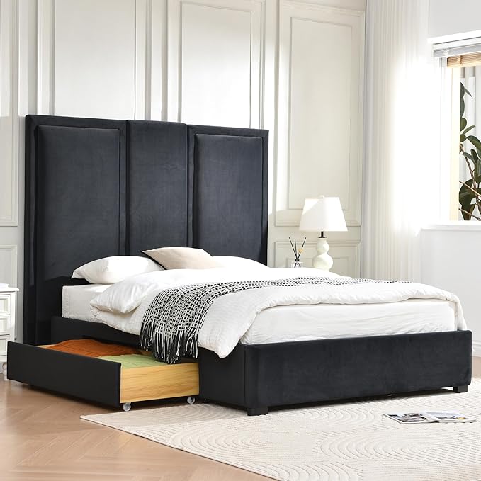 YUHUASHI Queen Size Bed Frame by YUHUASHI