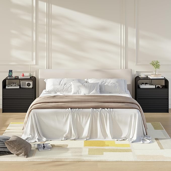24" Wide Modern Fluted Nightstand - Image 7