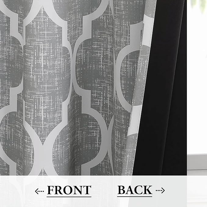 Beauoop 100% Blackout Curtains 108 Inches Long 2 Panels - Image 3
