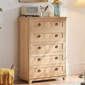 Farmhouse 5 Drawer Dresser for Bedroom, Rustic Wood Dresser by Joaxswe