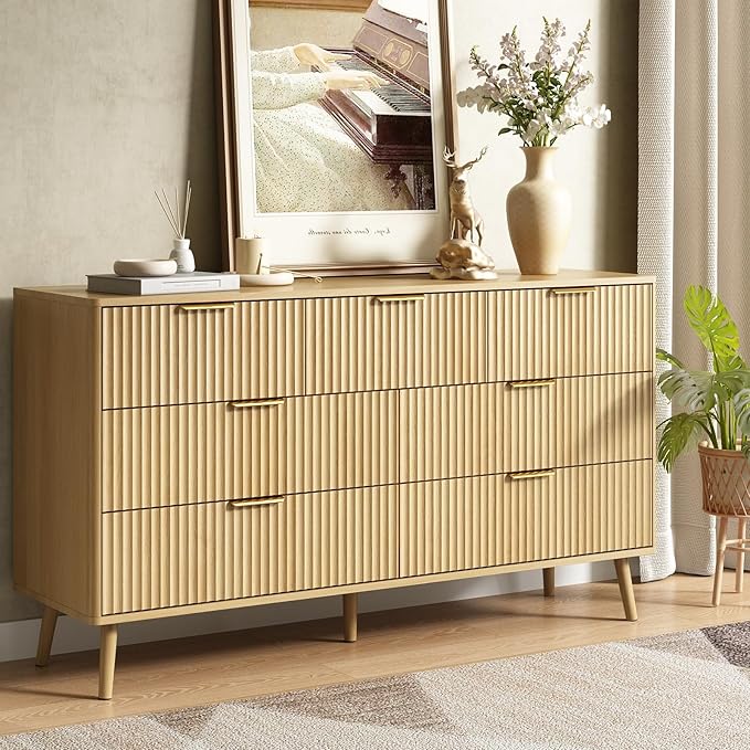 CARPETNAL Fluted 7 Drawer Dresser by CARPETNAL