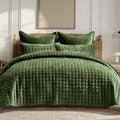 RECYCO Luxury Velvet Quilt Set King Size Bedding Sets, Ultra Soft Velvet by RECYCOHOMECOLLECTION