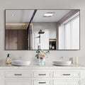 Black Bathroom Mirror for Wall, 30x50 Inch Rectangle Mirrors by Welcometocofeny