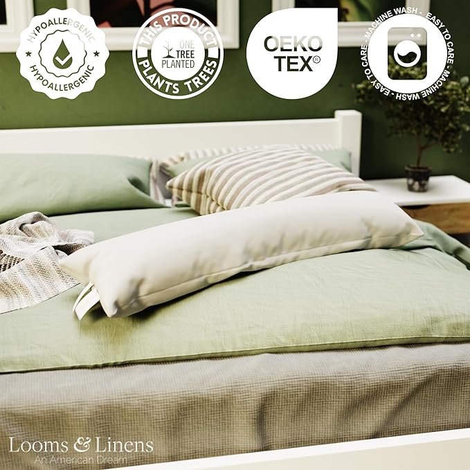 12x48 inch Boudoir Pillow by Looms and Linens - Image 2