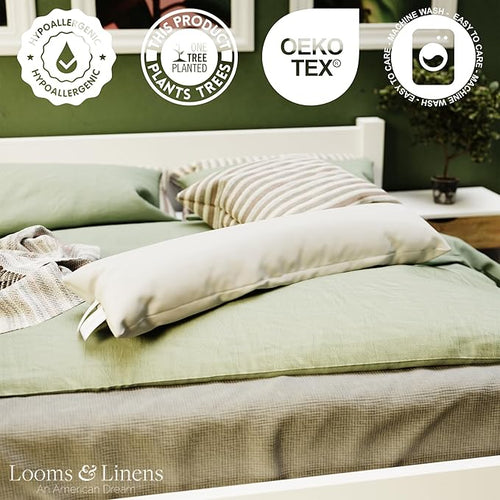 12x48 inch Boudoir Pillow by Looms and Linens - Image 2