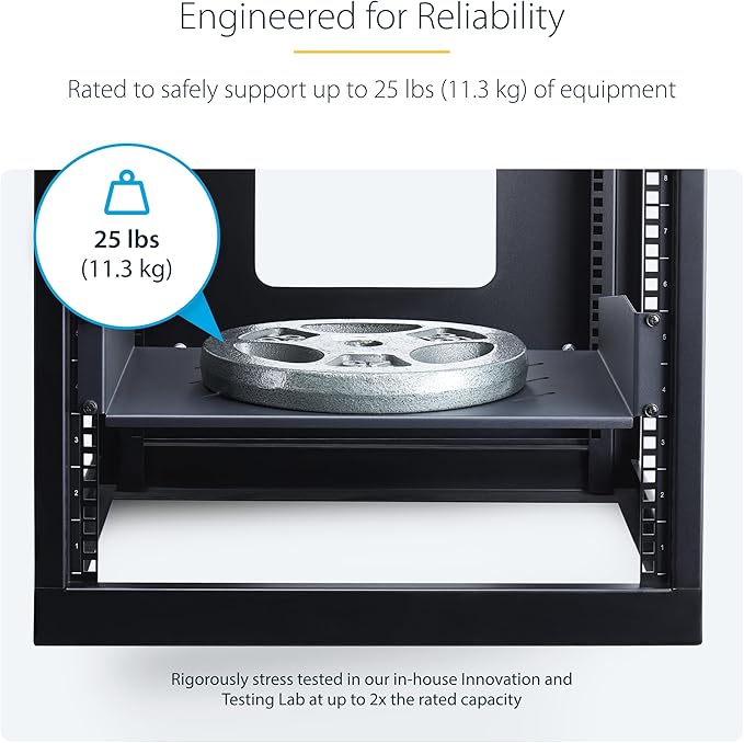 StarTech.com 2U Rack Shelf, Vented Cantilever Tray - Image 4
